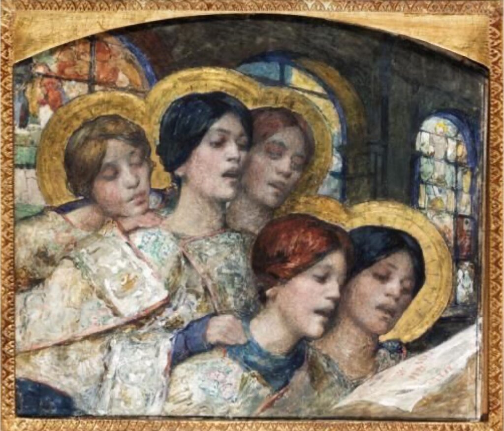 Tableau représentants des anges chantant